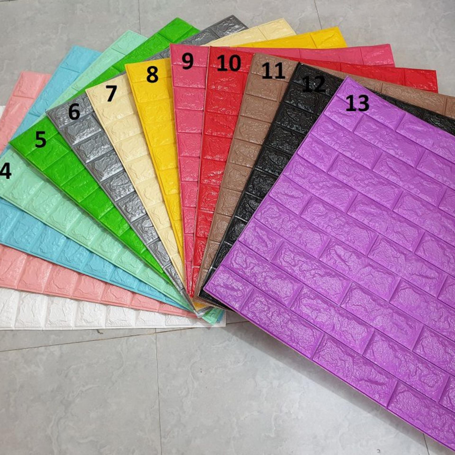 Combo 30 TẤM Xốp dán tường giả gạch 3D kích thước 70x77cm cách âm, cách nhiệt dễ lau chùi