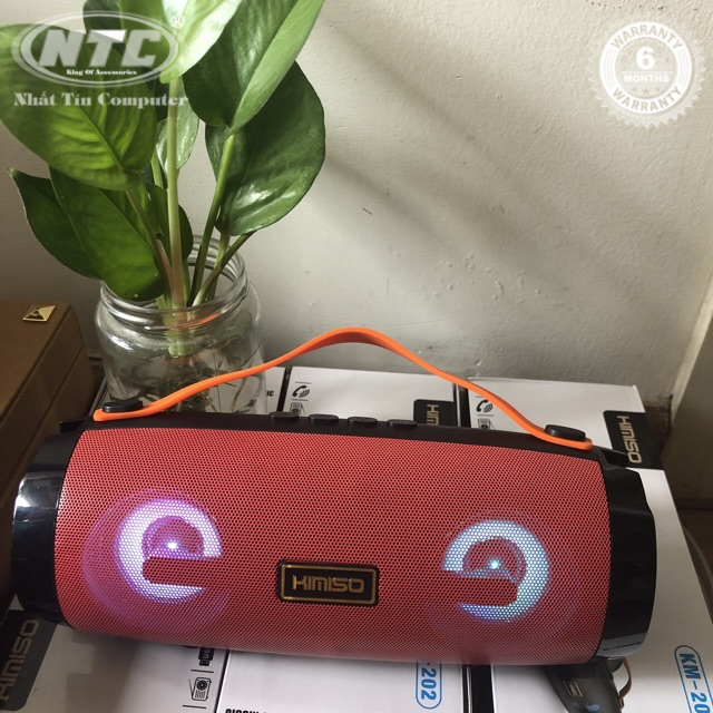 Loa bluetooth kimiso km-202 tws kết nối cùng lúc 2 loa - có đèn led và dây đeo - nhất tín computer