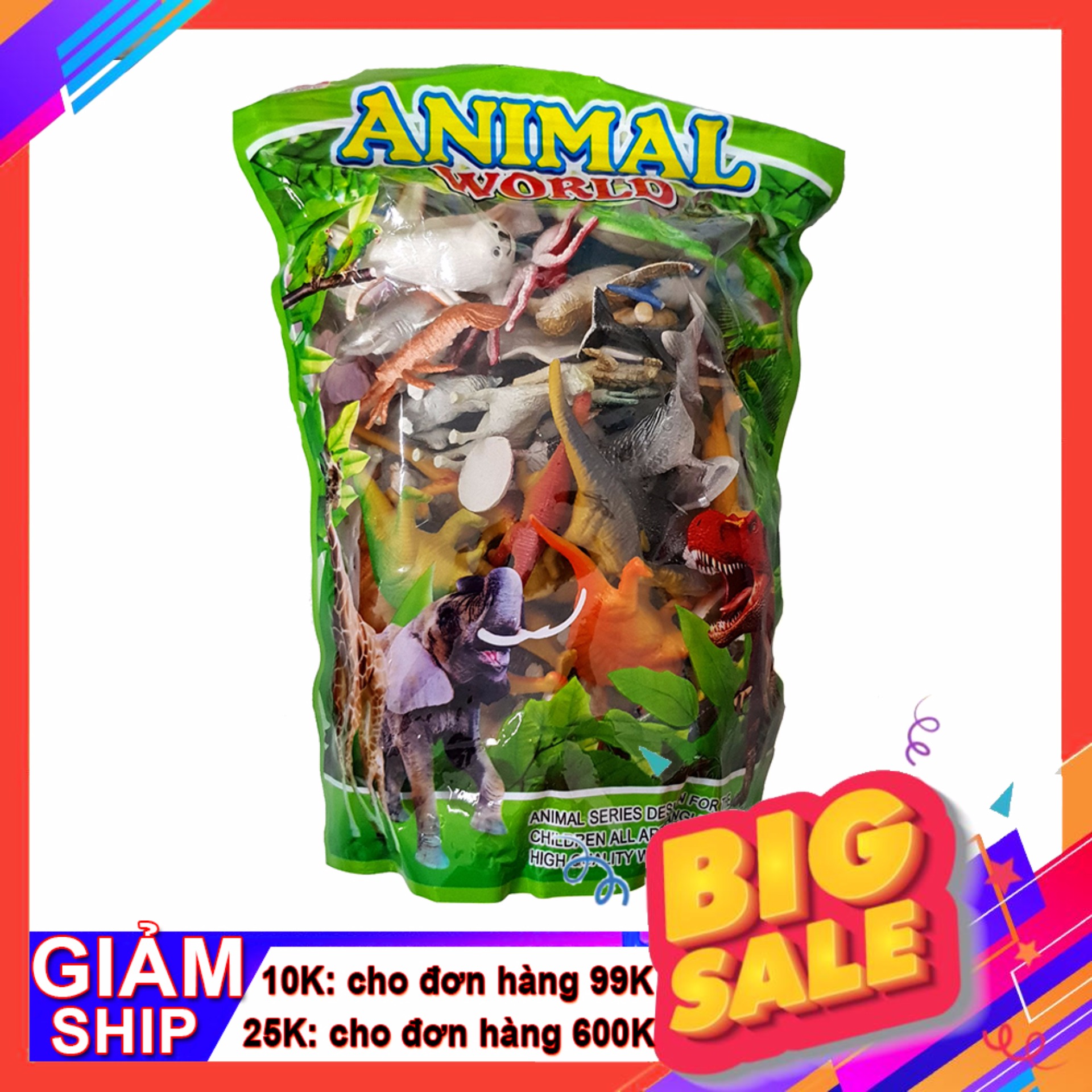 [HCM]Combo 02 Bộ 60 đồ chơi động vật mini ANIMAL WORLD cho bé New4all (Xanh)