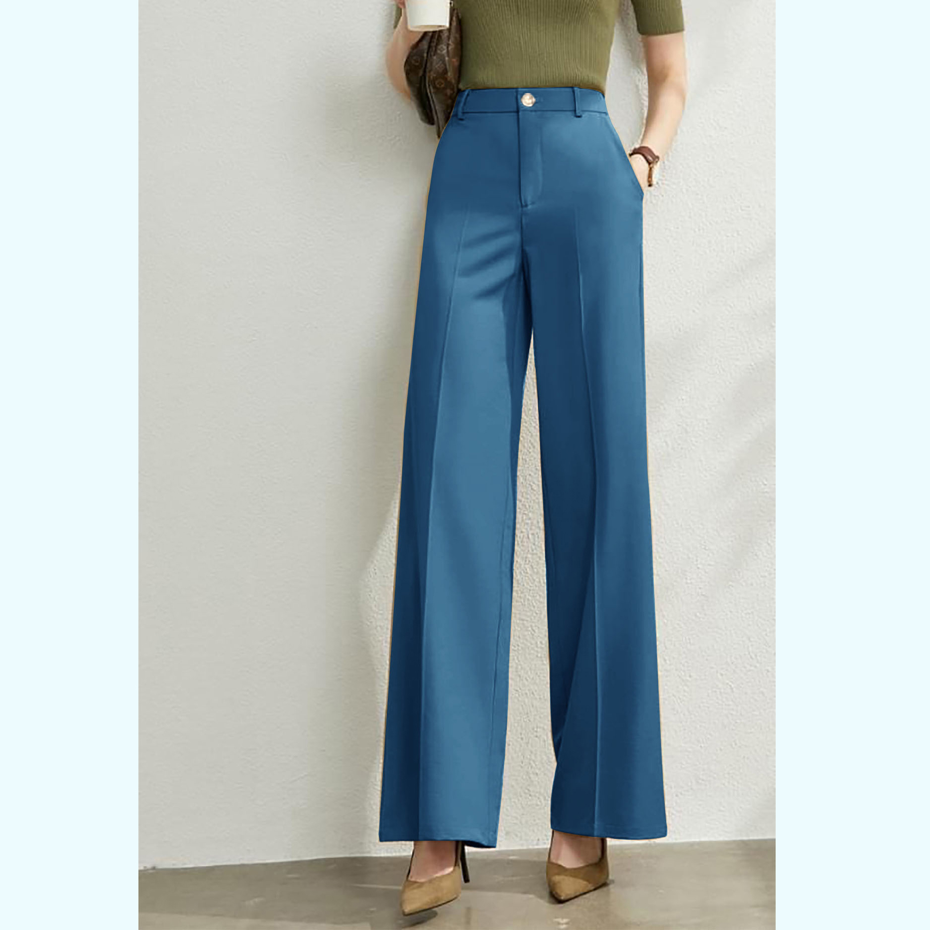 Quần tây ống suông cao cấp, quần ống rộng, quần công sở, quần bigsize, Quần tây công sở ống suông