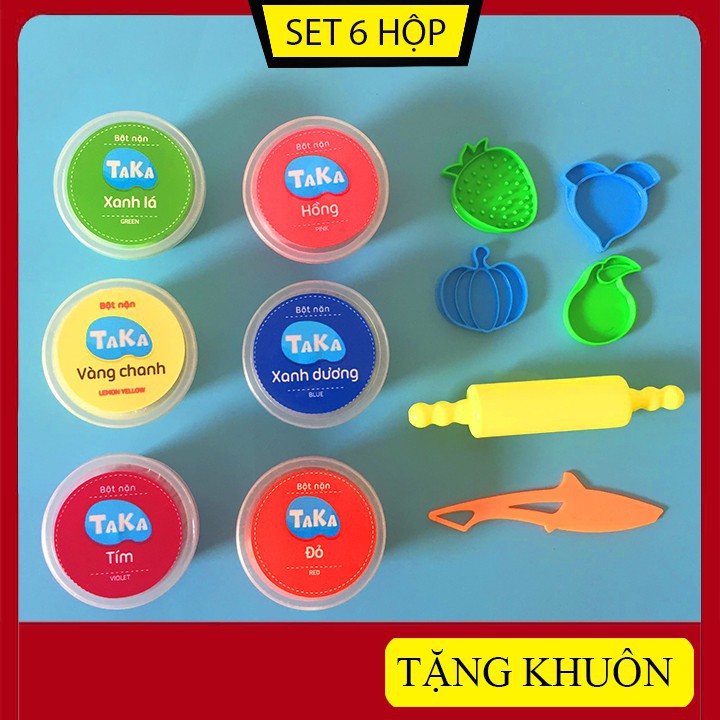 Set 6 Hộp Đất Nặn Bột Mỳ Cho Bé