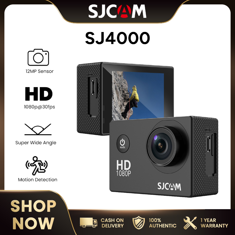  Sjcam Sj4000 Camera hành động 4k3 0fps HD siêu nét camera không thấm nước 30m dưới nước máy ảnh và điều khiển từ xa 156 ° góc rộng ghi video máy ảnh thể thao cho lặn đi bộ đường dài 
