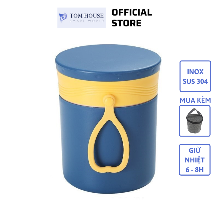 [HCM][Inox 304 Giữ Nhiệt] Cốc Đựng Cháo Kèm Muỗng Hộp Đựng Cháo Canh Soup Bền Đẹp Có Tay Xách Nắp Đậy