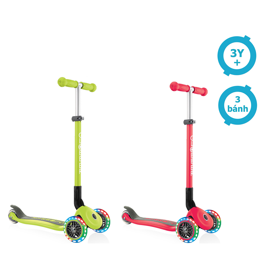 Xe trượt scooter 3 bánh gấp gọn có bánh xe phát sáng GLOBBER cho trẻ em từ
