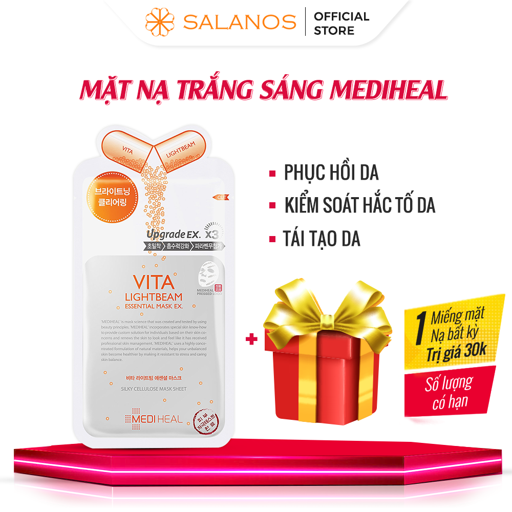Mặt nạ mediheal vita lightbeam essential mask ex. hàn quốc mnsln58
