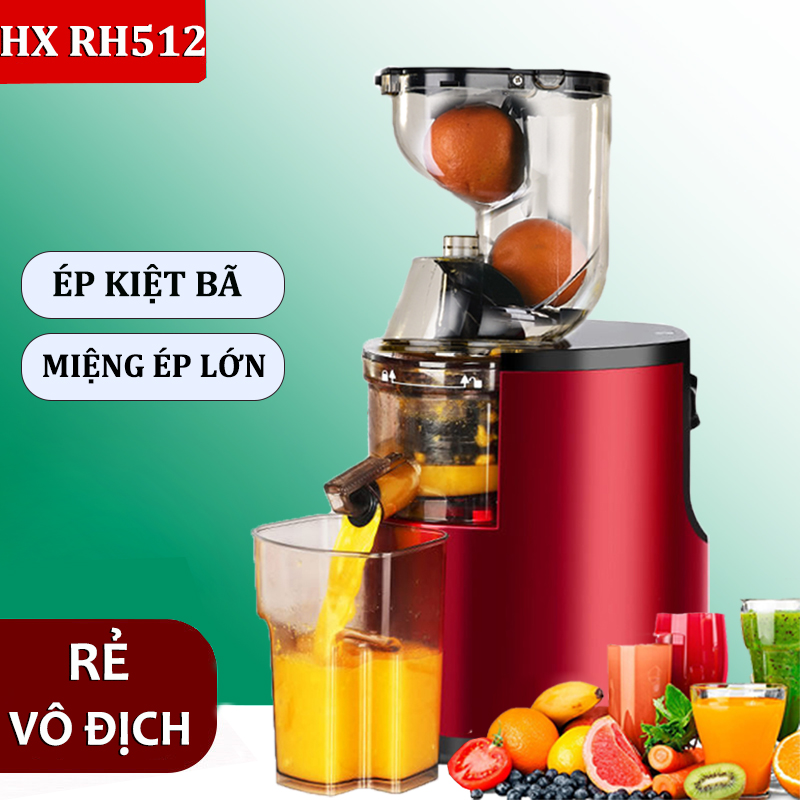 [ RẺ VÔ ĐỐI] Máy ép Chậm HX - RH512, Máy ép Trái Cây Chậm, Máy ép Chậm đa Năng, Máy ép Trái Cây Tốc độ Chậm, Ép được Rau ,củ Quả, Rất Tiện Lợi , An Toàn ,sang Trọng, được Mọi Người Tin Dùng, Hàng Cao Cấp