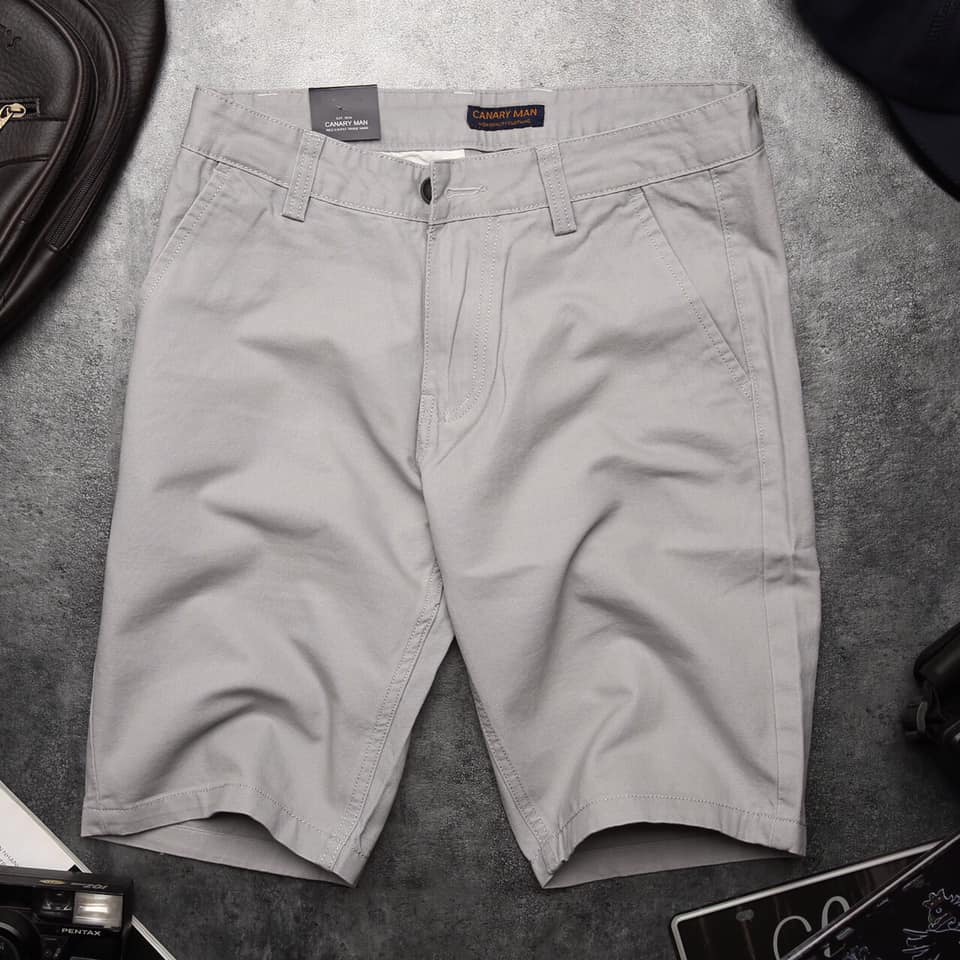 Quần short nam cao cấp màu xám nhạt