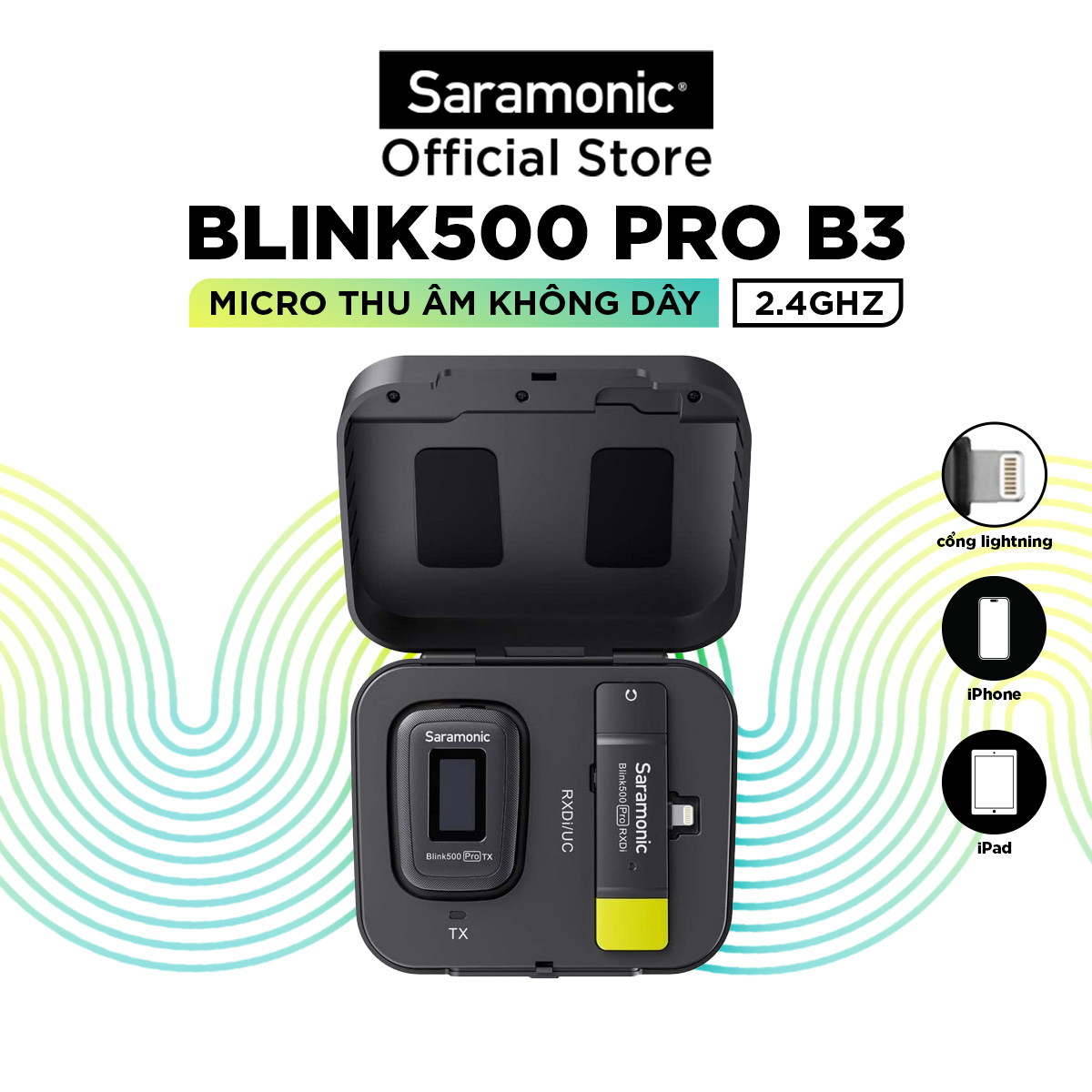 Micro Saramonic thu âm không dây Blink 500 Pro B3 - Bảo hành 24 tháng