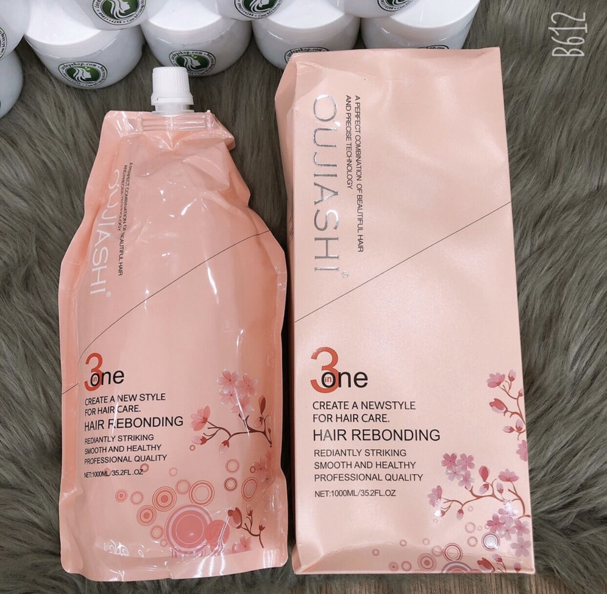 Kem duỗi ép tóc hoa anh đào 1 lần không cần dùng dập định hình lần 2