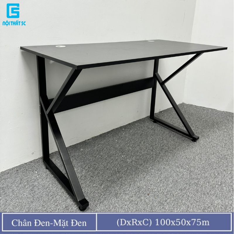 Bàn làm việc & gaming UKZ 1m, 1.2m giá rẻ, chân sắt sơn tĩnh điện, mặt bàn gỗ MDF