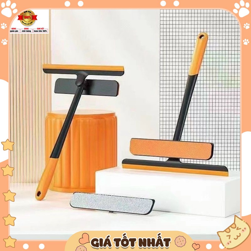 Cây lau kính gạt nước, cây lau kính cầm tay, dụng cụ lau kính gạt nước cầm tay, dụng cụ lau kính 2 mặt cầm tay 3 trong 1