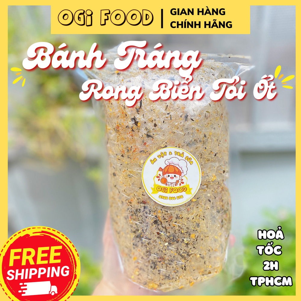 0.5kg bánh tráng rong biển tỏi ớt đậm vị -có thể ăn chay - bánh tráng tây ninh | ăn vặt ogi food