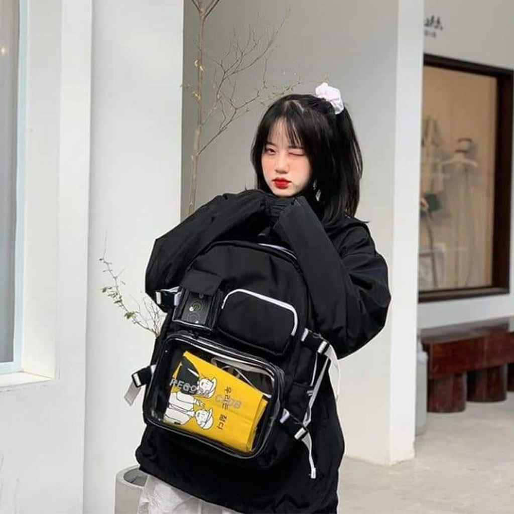 [HCM]balo hộp trong suốt reg club  balo nữ  ba lô nữ  ba lô  balo nữ đi học hàn quốc  balo nữ đi học cá tính  balo nữ hot 2020  balo du lịch  ba lô nữ đi học  balo nữ đi chơi  ba lô nữ  balo đi học  balo học sinh - B2034