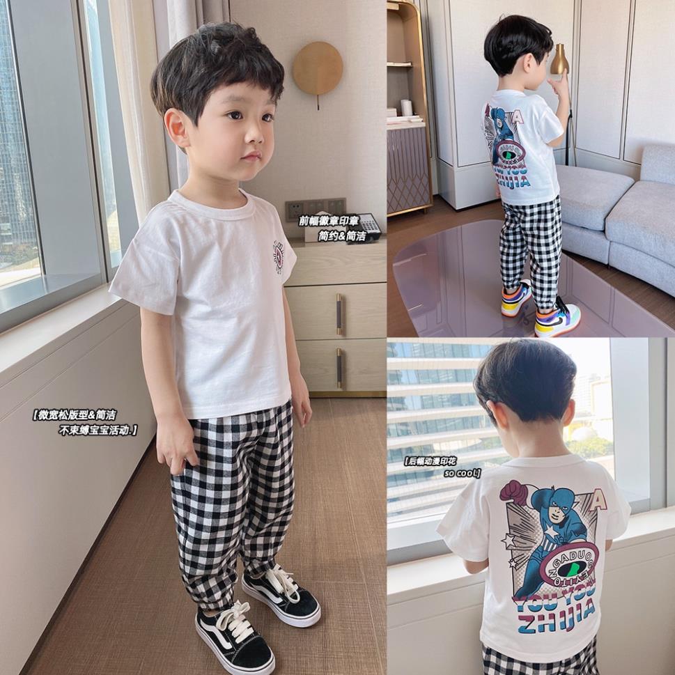 At46 size90-130 áo thun bé trai xiliba 100% cotton quần áo trẻ em hàng quảng châu