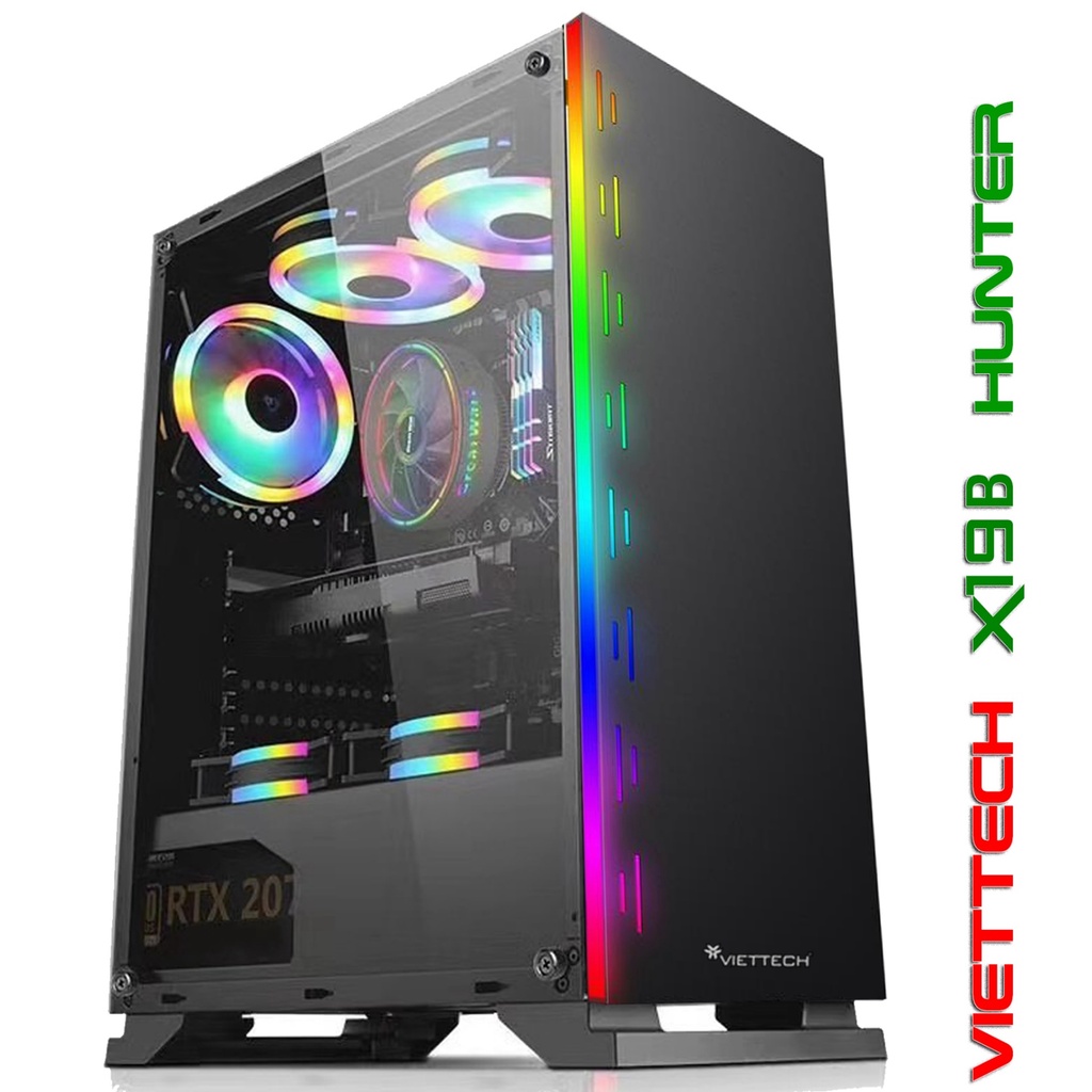 Vỏ Case Gaming VIETTECH X19 Hunter Chưa Fan