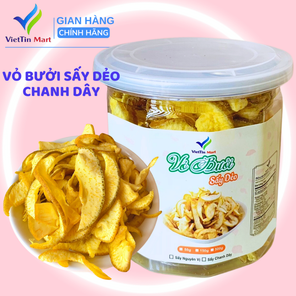  Mứt Vỏ Bưởi Sấy Dẻo Vị Chanh Dây Viettin Mart 150g 