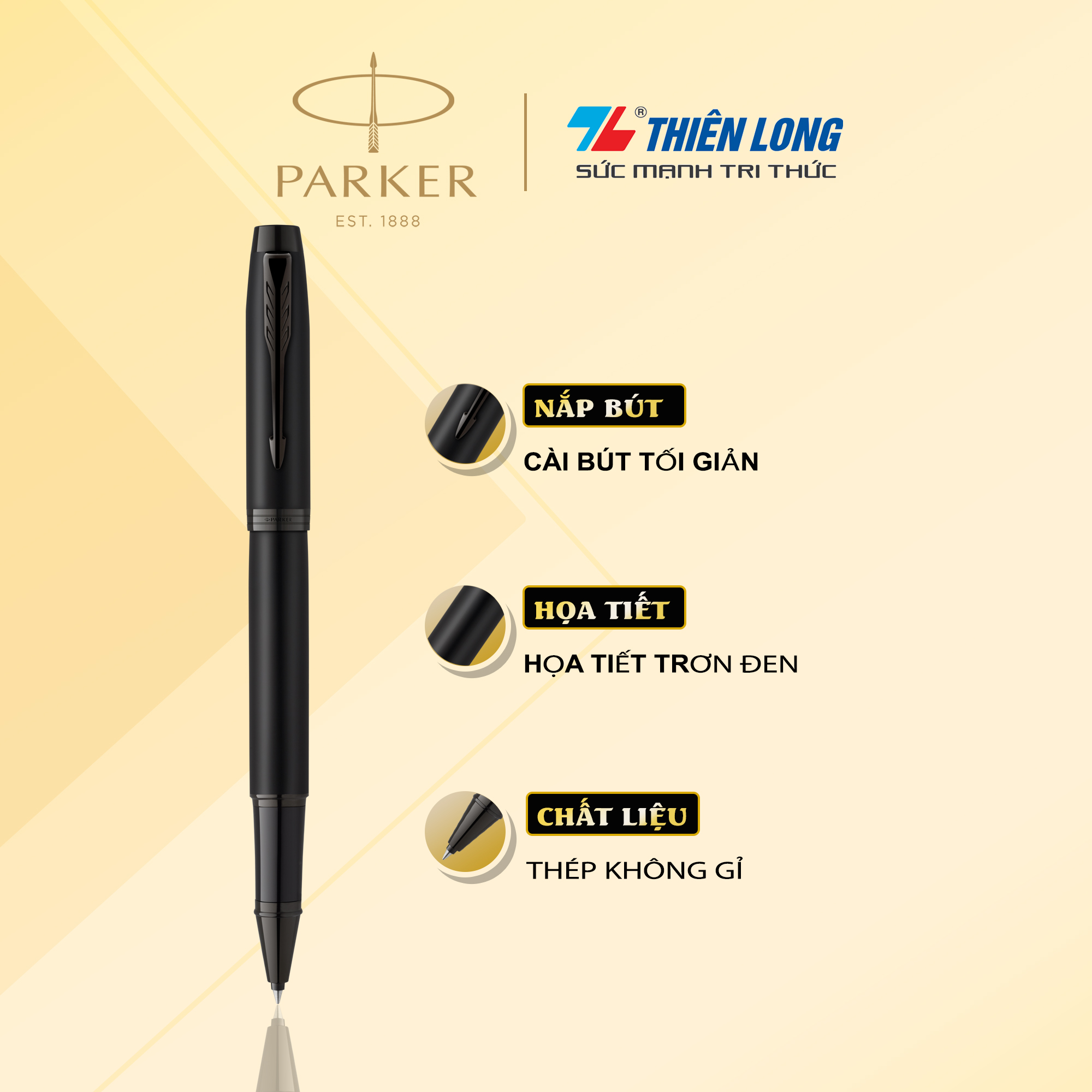 Bút lông bi parker im achromatic black-2127743