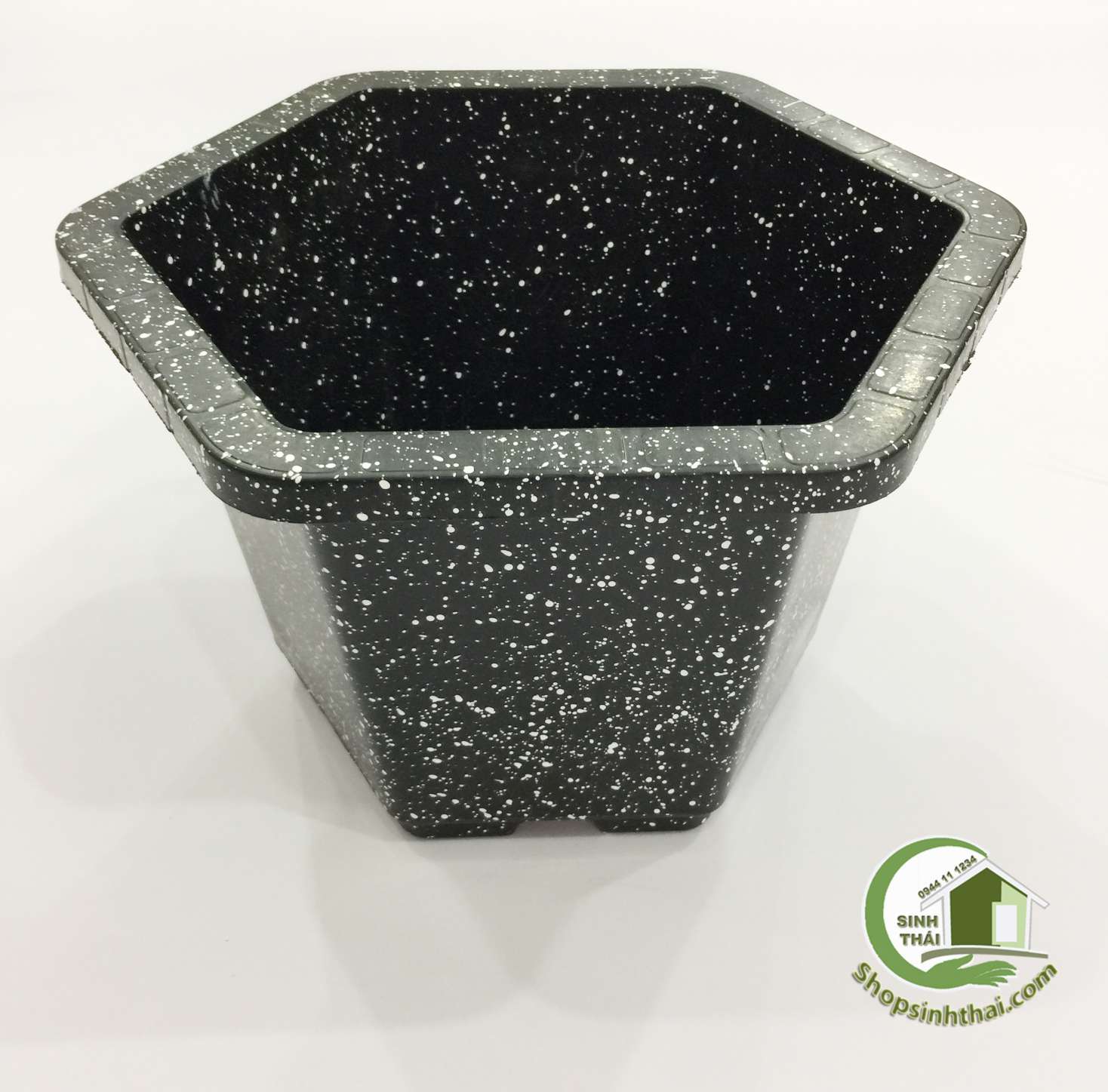 Lịch sử giá Chậu nhựa trồng cây giả đá màu đen hình lục giác ...