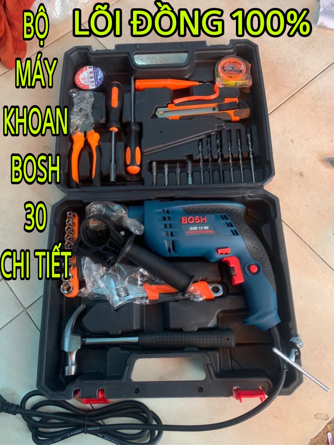 Máy khoan boshh - máy khoan boshh chinh hang - máy khoan boshh gsb 13re 1350w - máy khoan boshh 13re chinh hang