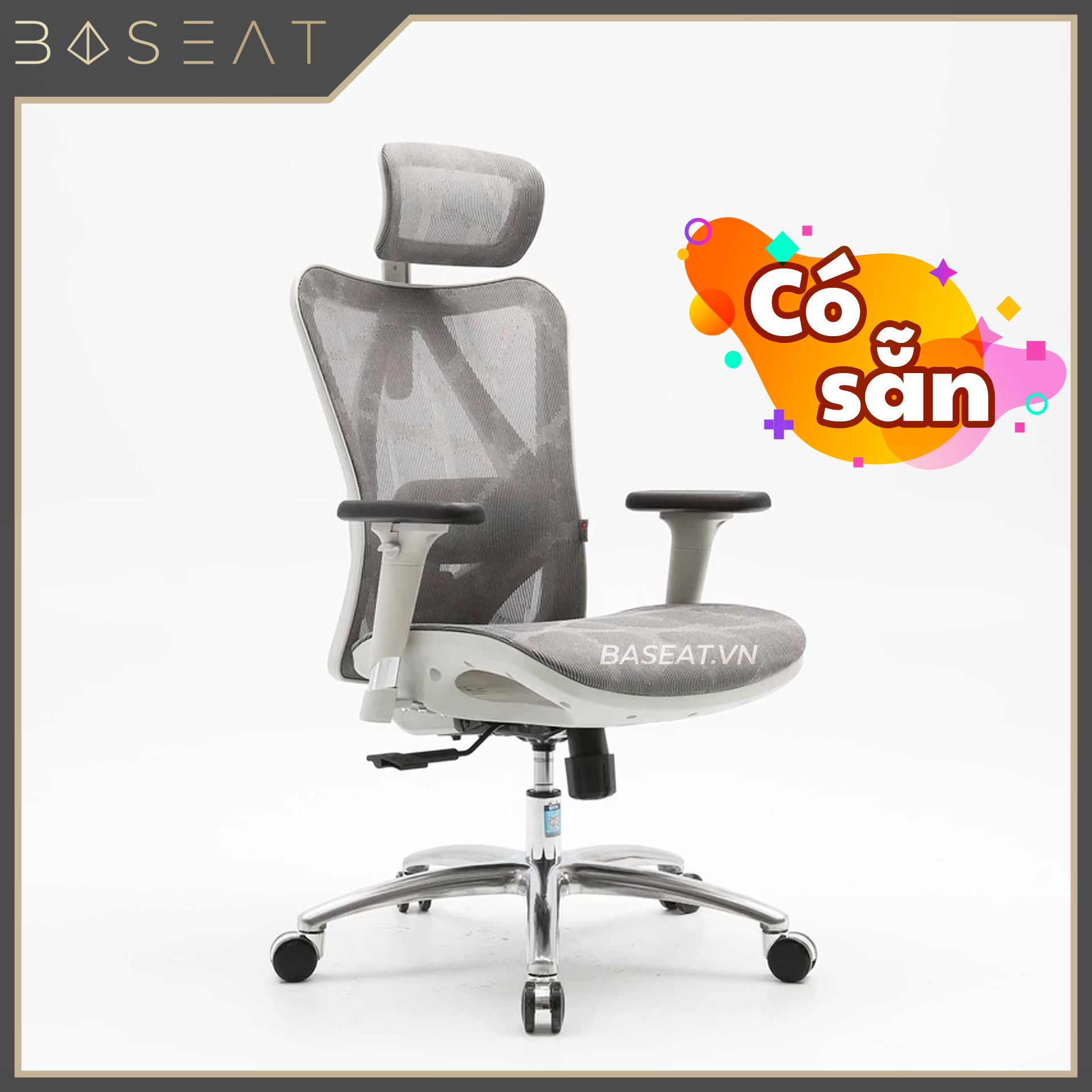 [Full lưới] SIHOO M57, M57B, có gác chân - Ghế xoay làm việc văn phòng thiết kế công thái học Ergonomic, điều chỉnh lưng bảo vệ cột sống
