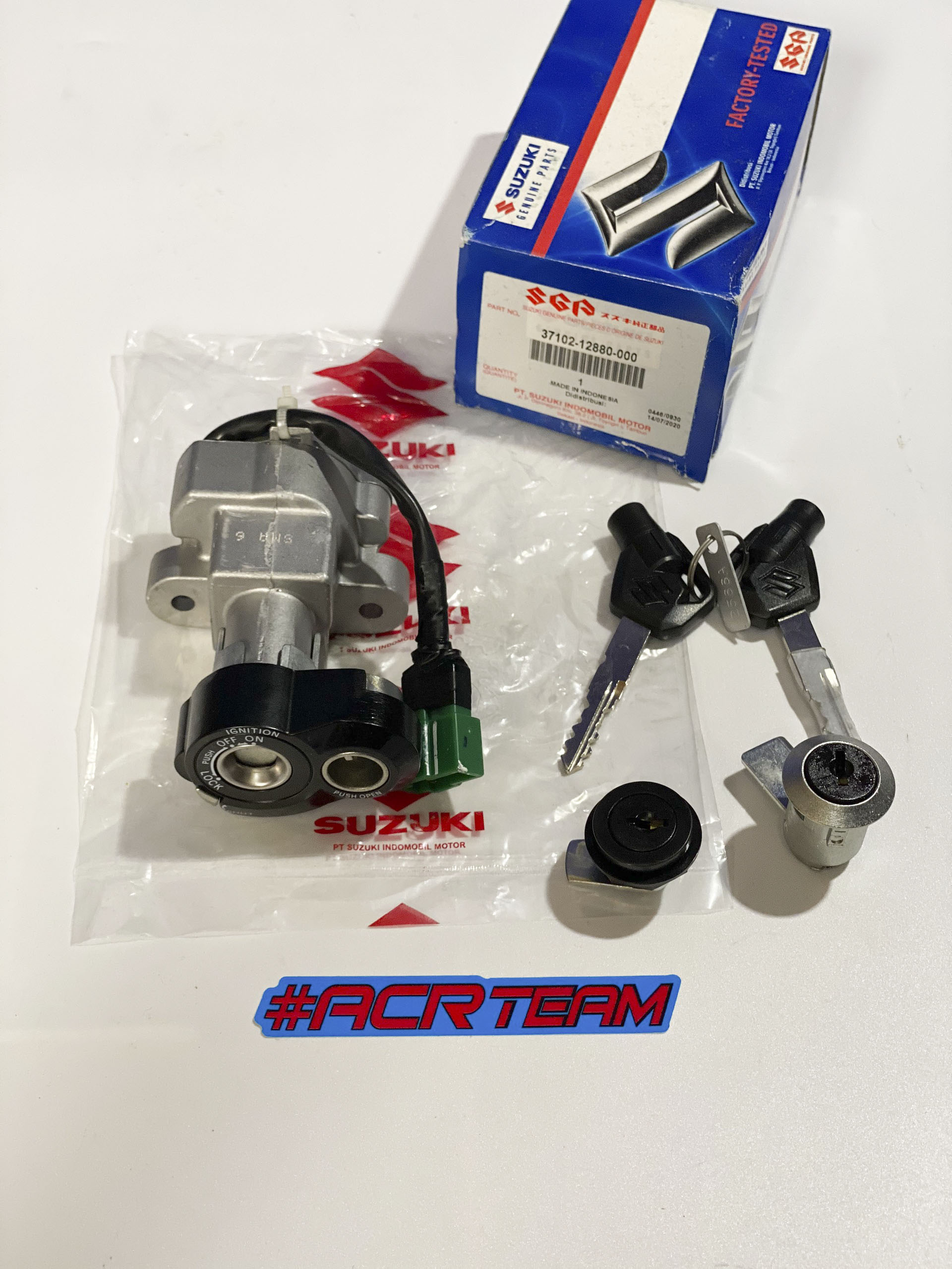 Bộ ổ khoá zin trước - sau - satria fi, raider fi - chính hãng suzuki