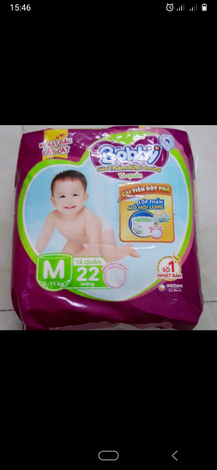 Tã quần-bỉm quần Bobby bịch nhỏ M22 đệm lưng thấm mồ hôi