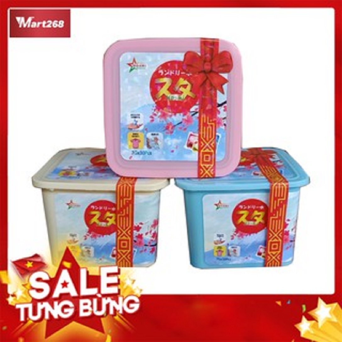 Hộp Viên Giặt Quần Áo 3D HOSHI Nhật Bản Hộp 30 Viên 210gram Hương Thơm Dịu Nhẹ, Sạch Nhanh, Tiện Dụng - Viên Giặt Xả Công Nghệ Nhật Bản