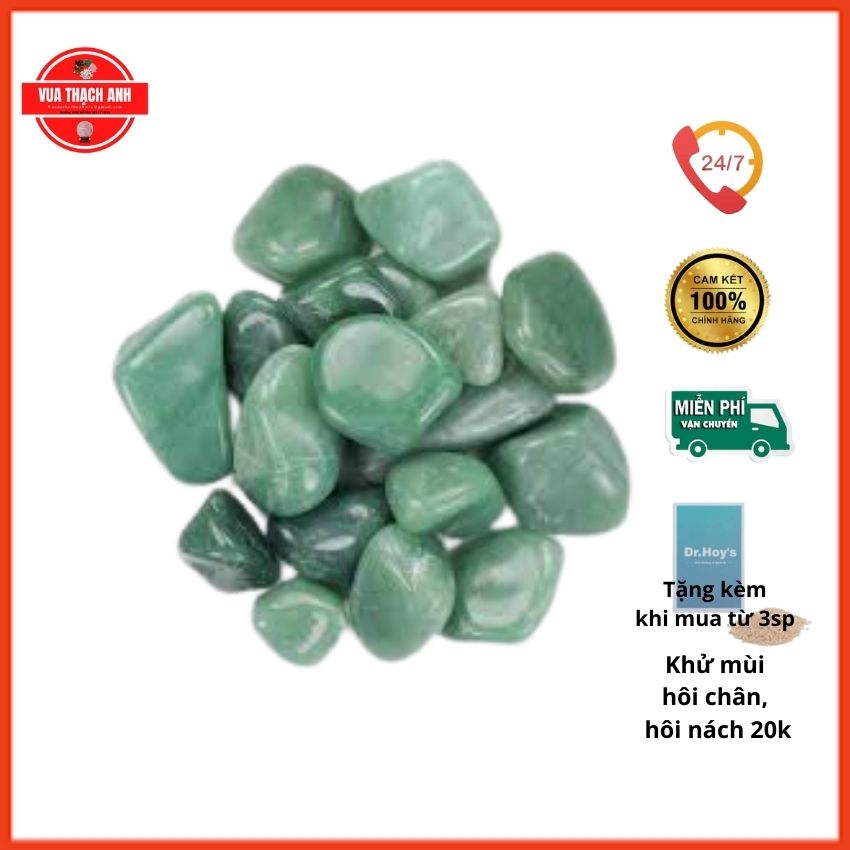 [XẢ KHO 3 NGÀY] 1kg Đá thạch anh xanh lá (Aven) tự nhiên 1-2cm  - VUA ĐÁ THẠCH ANH - giá gốc, trang trí, rải nền nhà, chơi hồ cá,...
