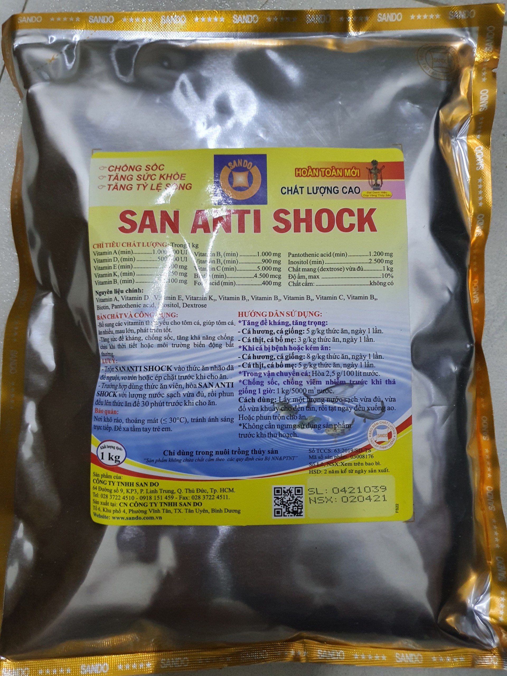 San anti shock fish - chống sốc cho thủy sản hiệu quả