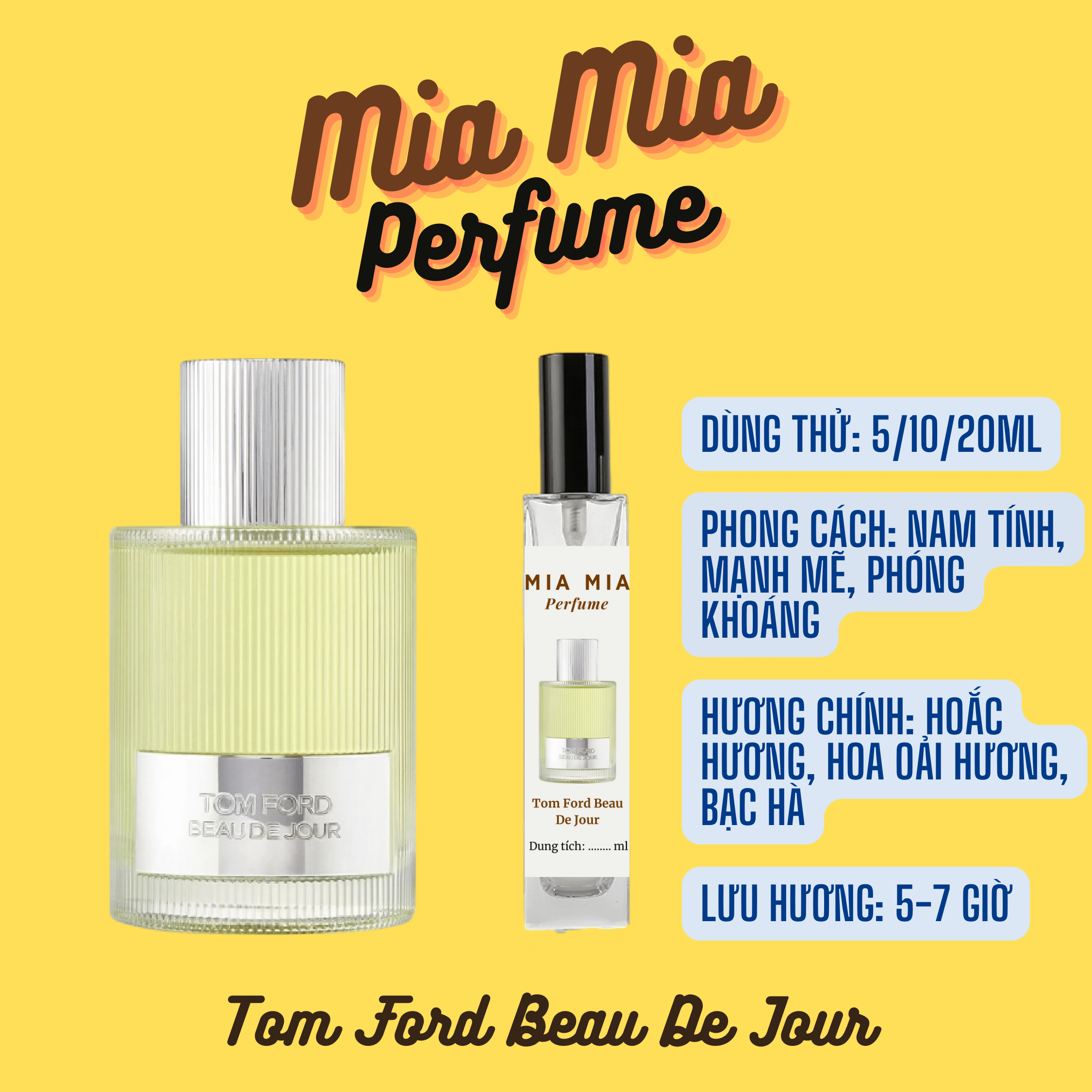Nước hoa unisex tom ford beau de jour edp 5ml/10ml/20ml