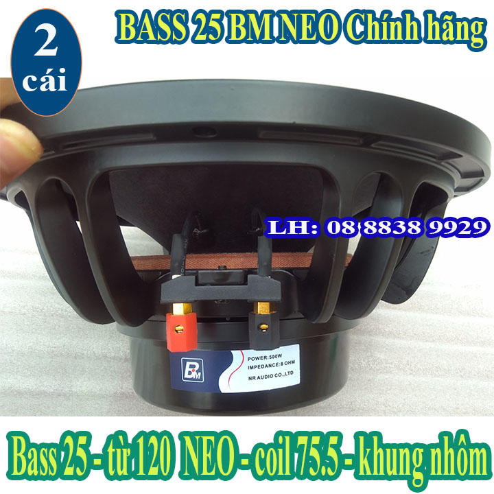 BASS 25 BM TỪ NEO 120MM COIL 76MM CAO CẤP TIẾNG SÁNG MỊN - GIÁ 2 LOA