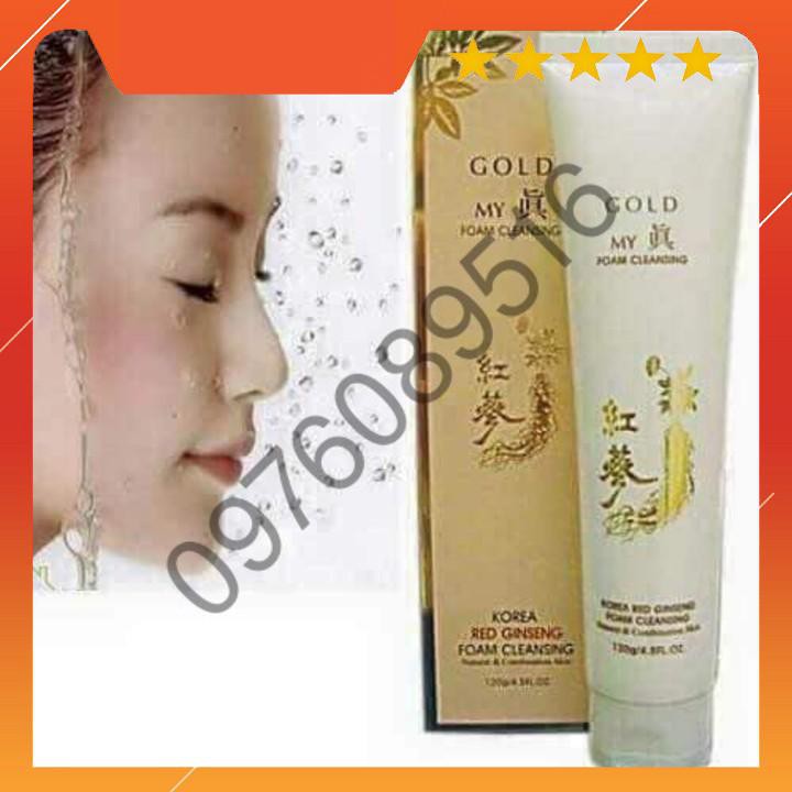 Sữa rửa mặt sâm vàng My Gold Hàn Quốc tuýp 120ml, sản phẩm cam kết đúng mô tả, chất lượng đảm bảo, bảo đảm an toàn đến sức khỏe sử dụng