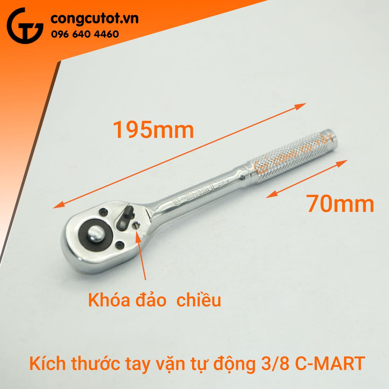 Tay vặn tự động 3/8" c-mart f0281-3/8