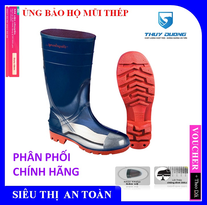 Ủng bảo hộ lao động, Mũi thép Thùy Dương Safety chống trơn ,chống va đập - Chất lượng cao