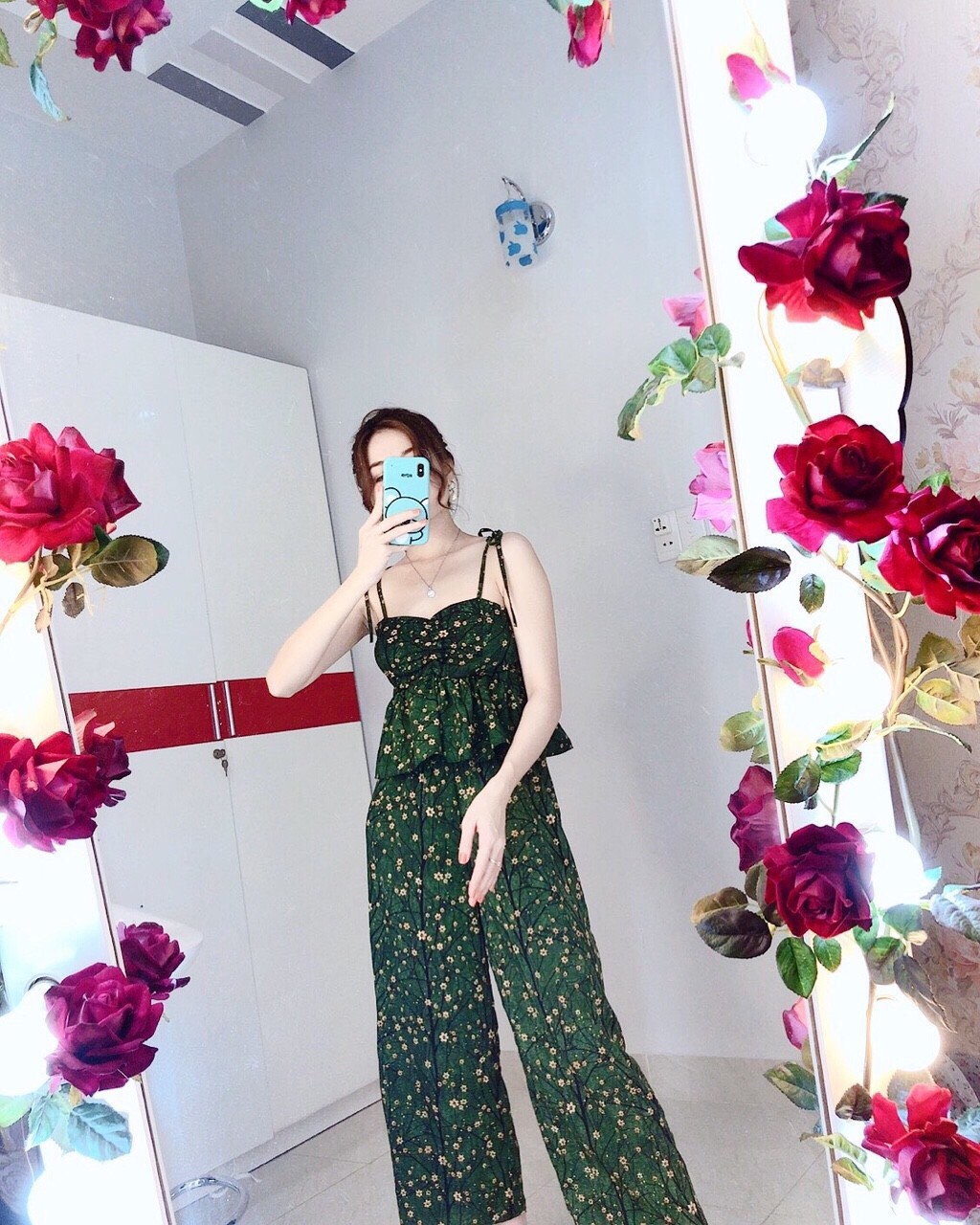 Set bộ hoa hai dây nơ vai -HM #thổ cẩm#sét bộ