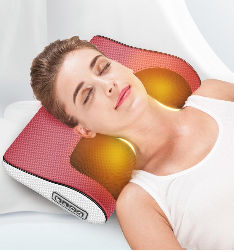 Máy mát xa đầu hồng ngoại - Gối Massage Cổ Vai Gáy - Máy Massage 20 bi cao cấp