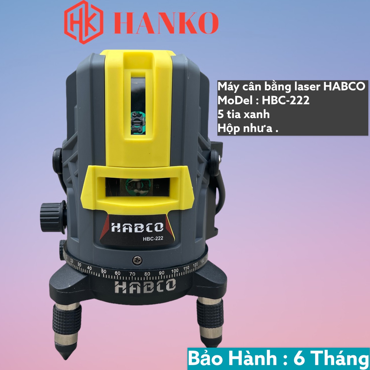 Máy cân bằng laser  5 tia xanh HABCO HBC- 222 (không kèm chân)