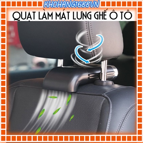 Quạt thổi gió làm mát lưng ghế xe hơi 3 tốc độ