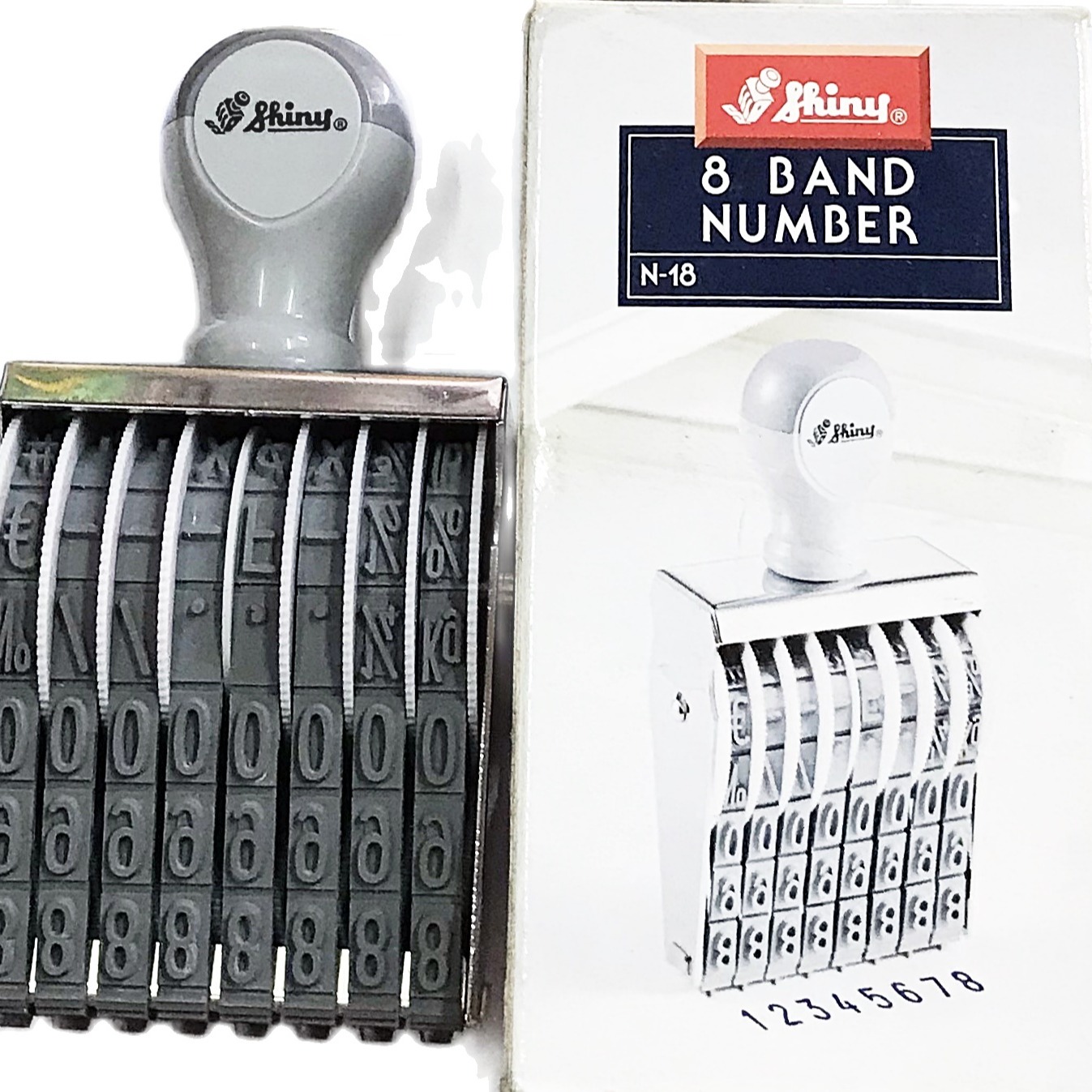 Dấu đóng 8 số cao 9mm shiny n18