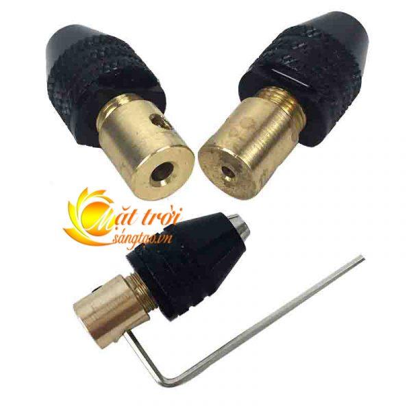 Đầu kẹp mũi khoan, khắc linh hoạt M7.5 kèm trục (mâm cặp) 2mm
