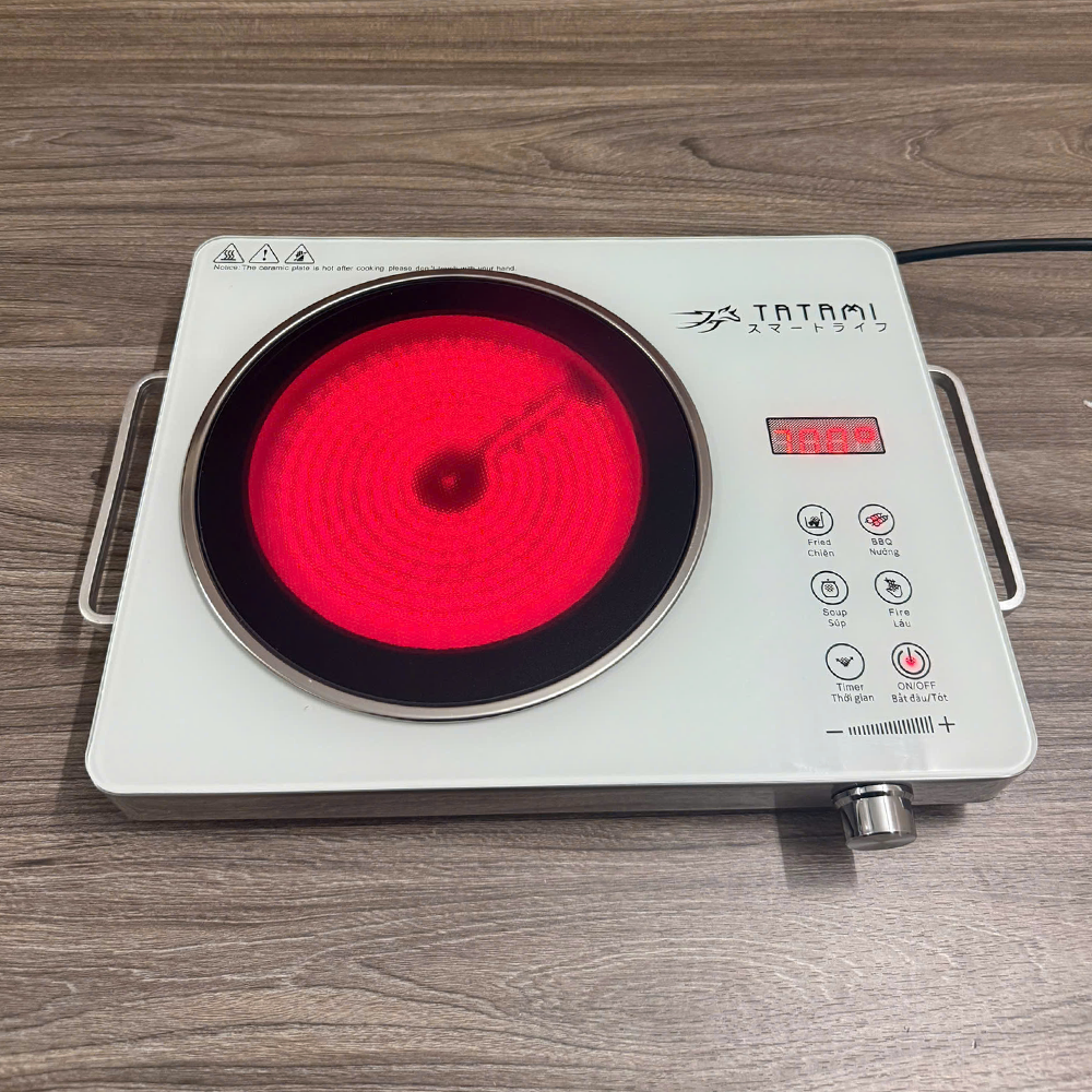 [BÁN CHẠY] Bếp Từ Bếp Hồng Ngoại TATAMI Đa Năng 3500W Mặt Kính Cảm Ứng Chịu Lực Có Chức Năng Hẹn Giờ, Bảo Hành 12 Tháng