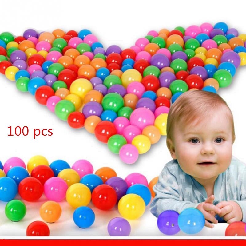 Set 50 bóng Bóng nhựa nhiều màu cho bé- Bóng nhựa cho bé chơi
