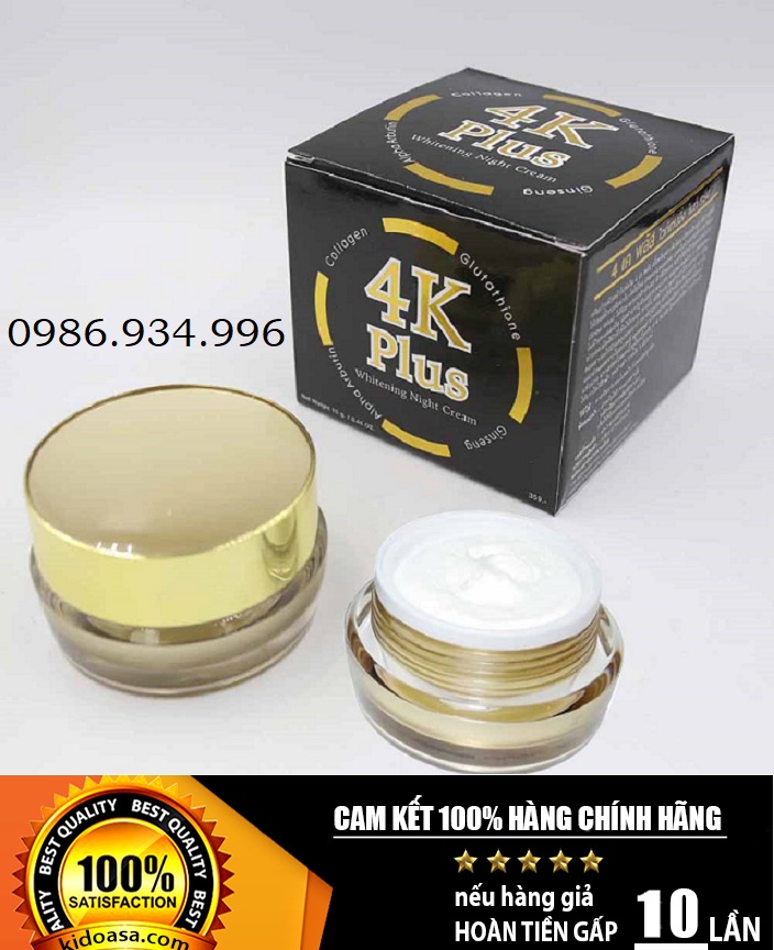 Kem 4K Plus - Làm trắng mịn da mặt bị mụn và nám Thái Lan