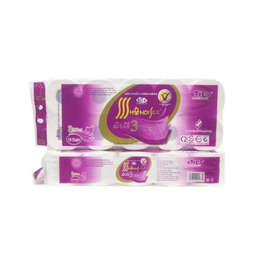 Giấy vệ sinh hà nội tím 3 lớp có lõi