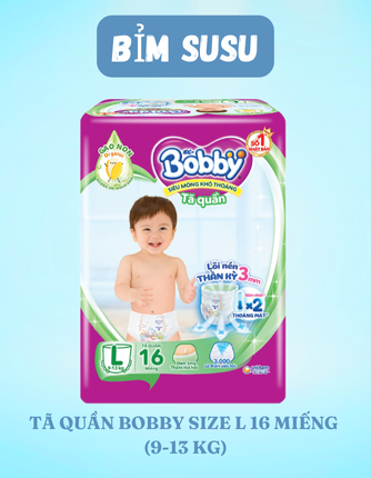Tã quần Bobby size L 16 miếng
