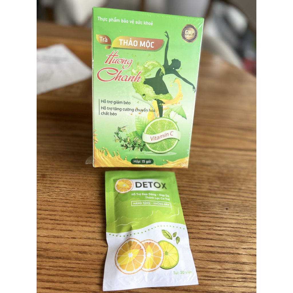 Trà thảo mộc hương chanh hỗ trợ giảm béo chính hãng