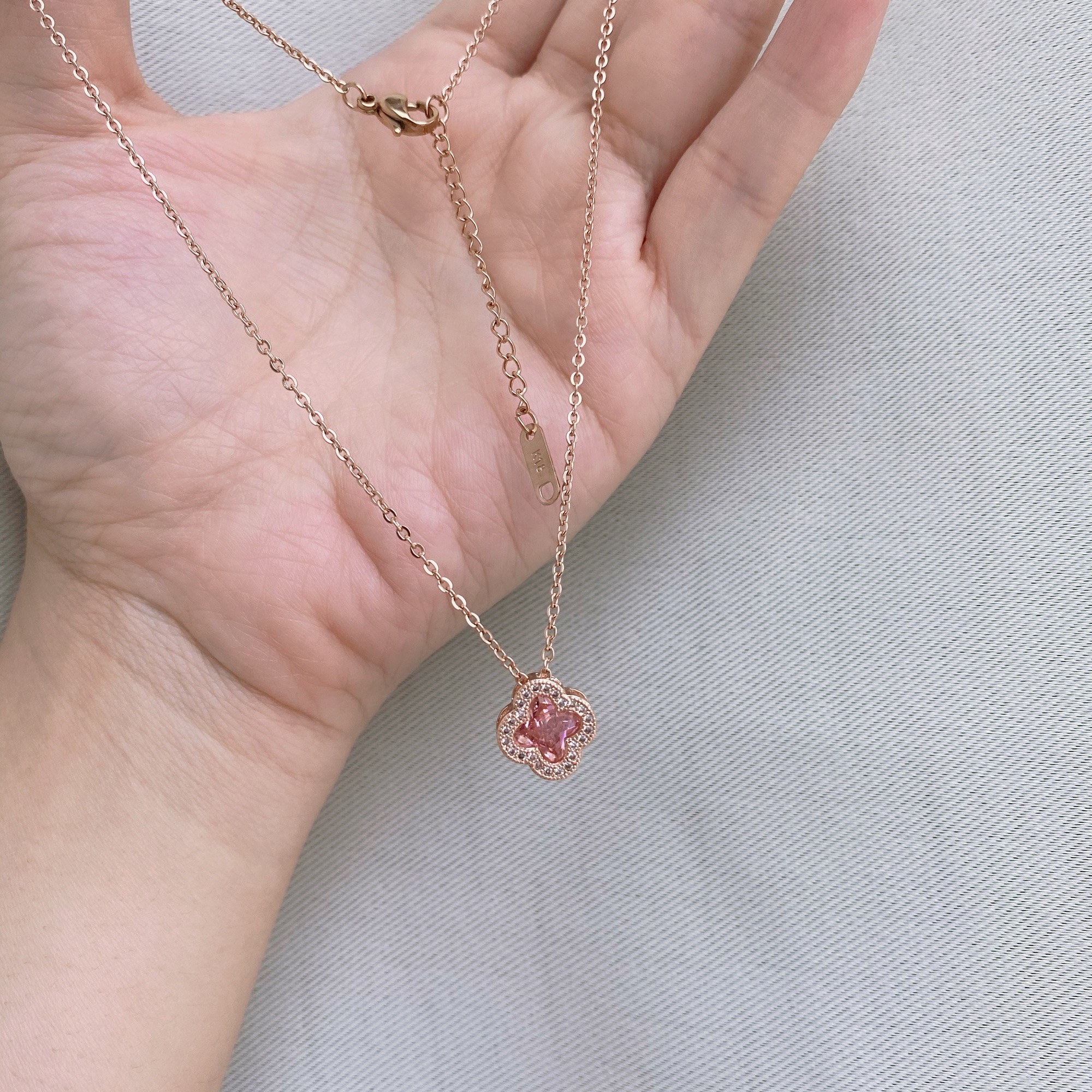 Crystal Clover Necklace