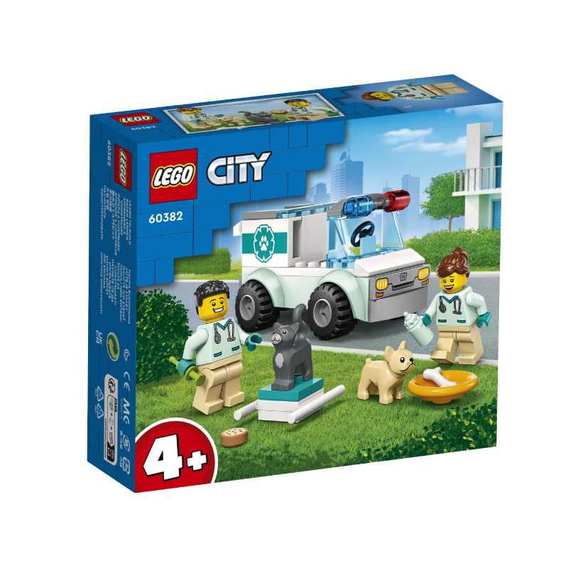 Đồ Chơi Lắp Ráp LEGO City Xe Cứu Hộ Thú Y 60382 (58 chi tiết)