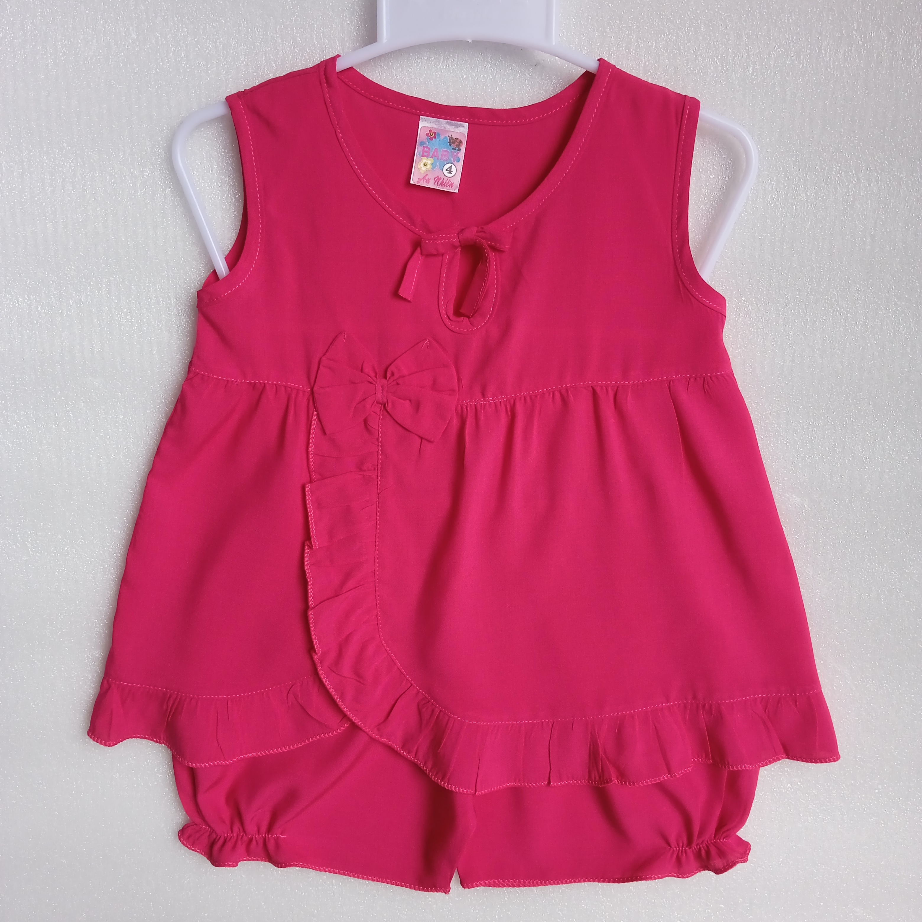 Baby Girl's Linen Outfit C2H01, Newborn Baby Clothes, Baby Girl's Tank Top, Children's Clothes under 3 Years Old, Cheap, Cool Home Clothes - 4