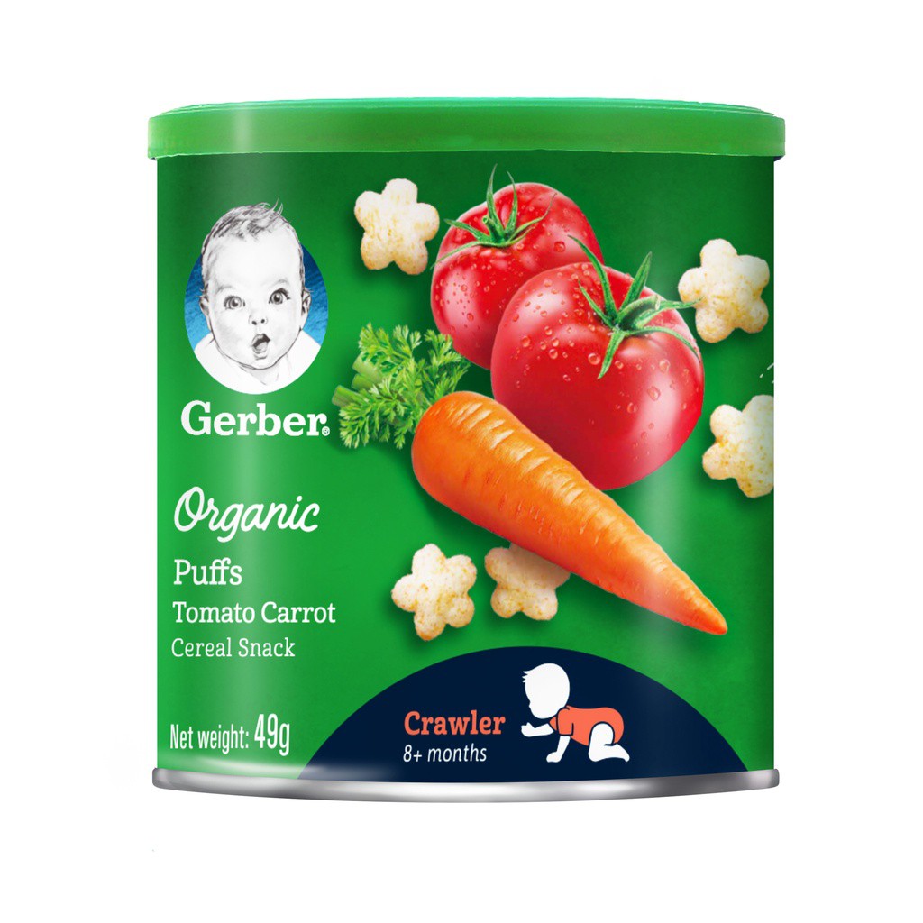 Bánh ăn dặm gerber organic hộp 49g vị cà chua và cà rốt date t10/2023 giá hot km đặc biệt sl có hạn